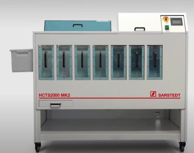 Existing conveyor-based test tube segregator system at Anand Diagnostic Center